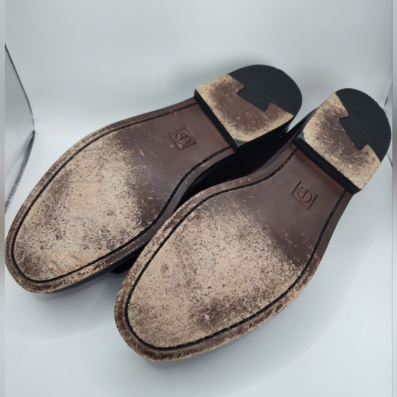 Cole Haan City Mens Loafers Pinched Buckle Tasseled Slip On Size 9 Shoe Burgundy - Picture 12 of 12